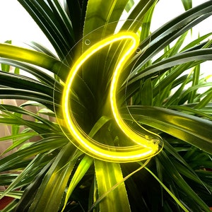 Neon Led moon light - neon sign, decor for room