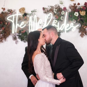 Letrero de neón de boda personalizado. LED personalizado: decoración para bodas, decoración de paredes, fiesta de novia
