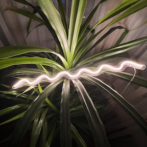 Neon squiggle light- led wave neon sign, neon sign bedroom,neon light sign, wall decorations, disco party decorations