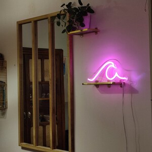 Wave neon sign-Neon sign bedroom,wall art wave ocean, Neon Sign neon art, sunset Art Light Sign, Led light Wall Decor