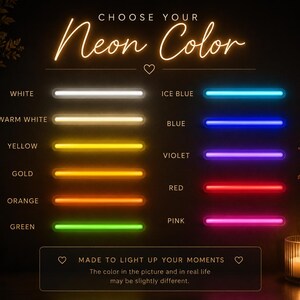 Personalisierte Hochzeit Neon Leuchtreklame - Handgefertigte LED Party Dekoration Bild 6