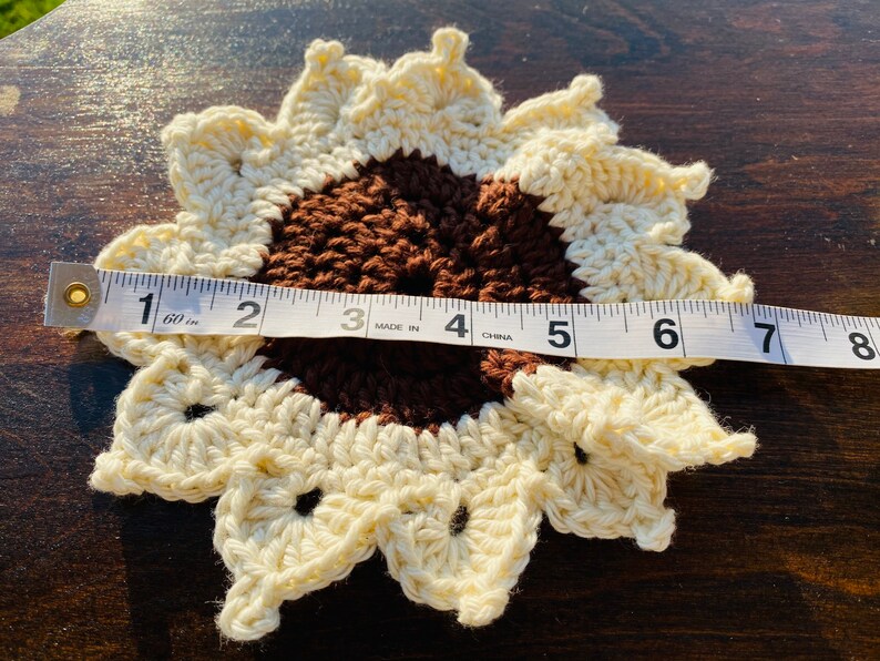 coasters for drinks table top protection, living room decor house warming gift Hand crochet Flower coasters