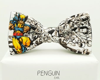 Geek gift ideas. DC Comic Book bow tie Batman Bow tie Superhero Bow tie Geek Bowtie Kid/'s Bowties Bow ties