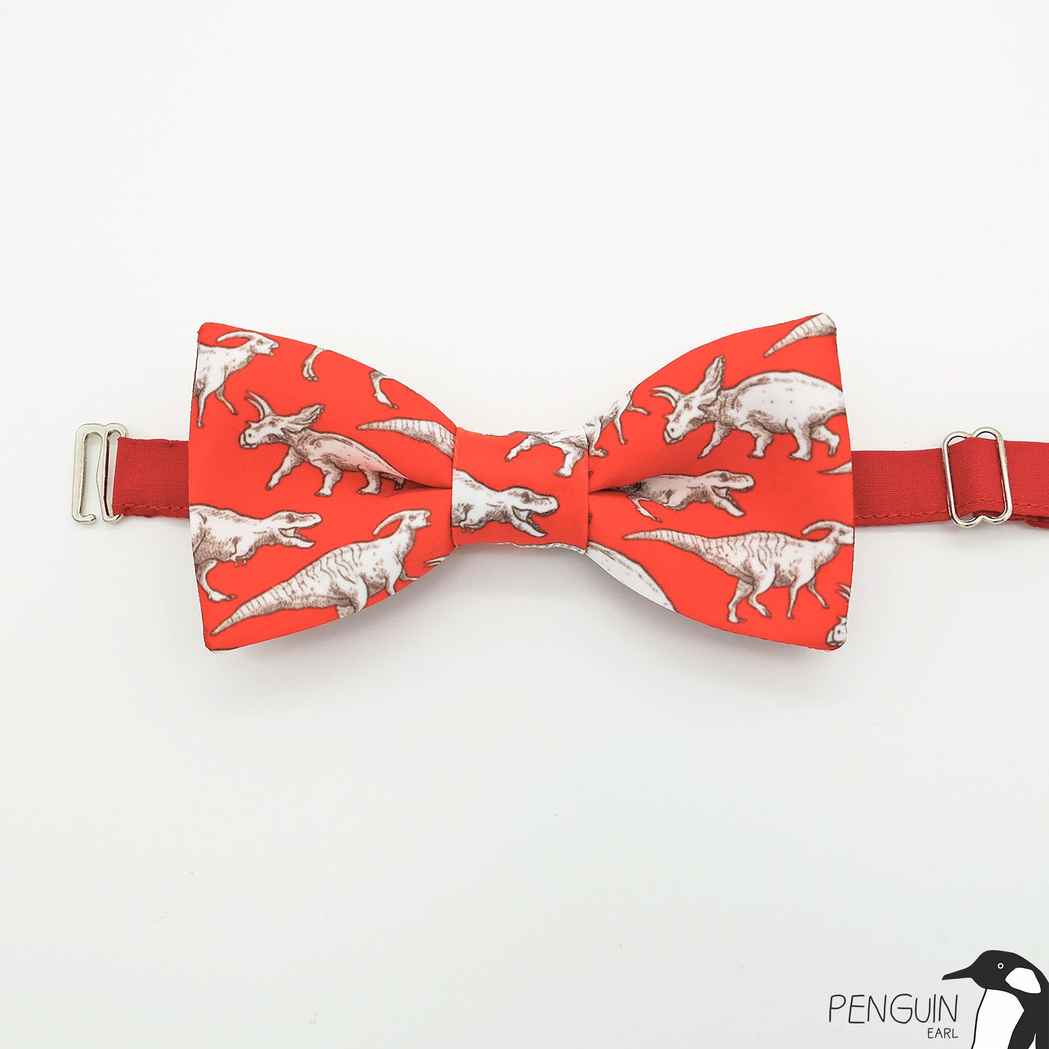 Dinosaurs bow tie red bow tie dino bowtie kids bowtie mans Etsy