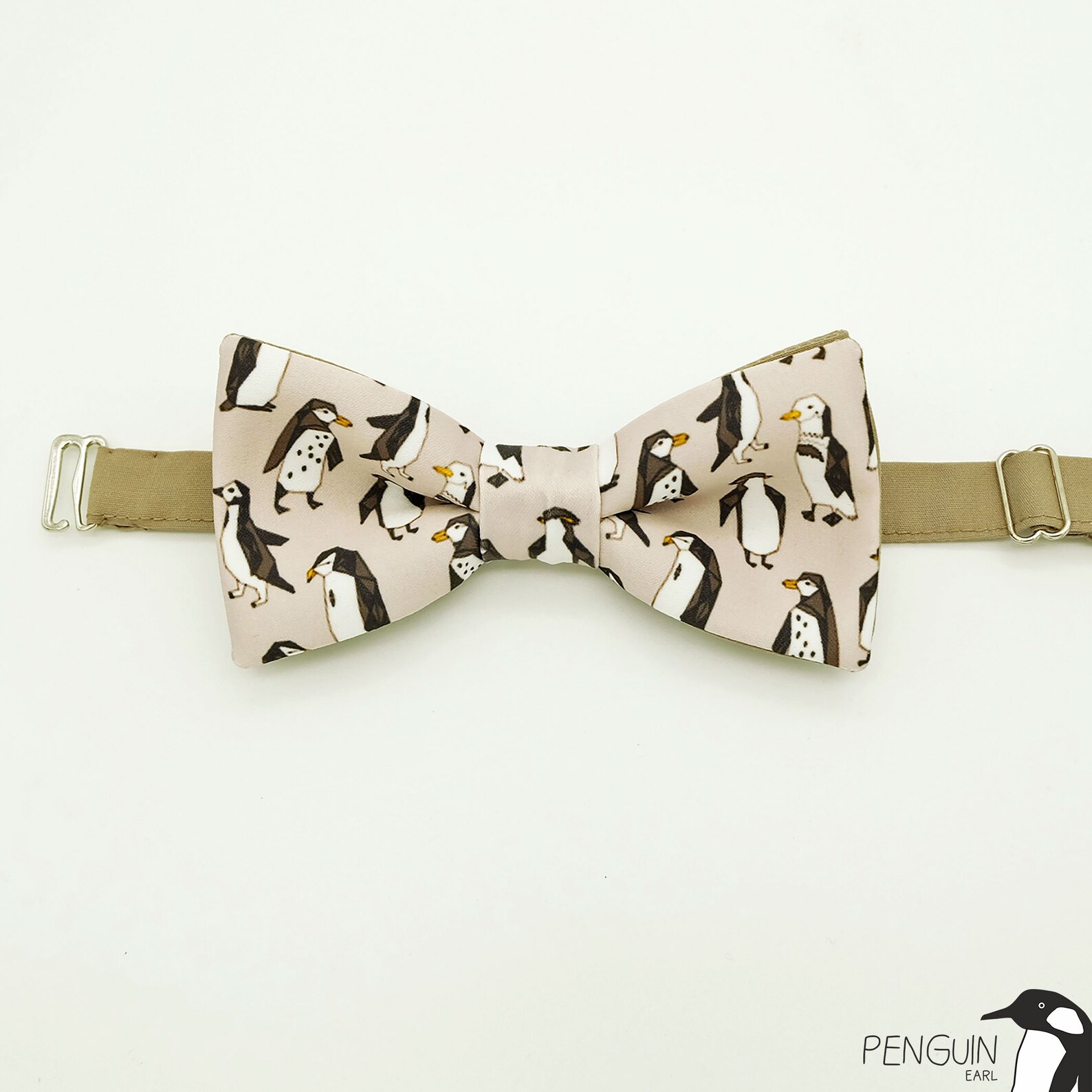 Penguins bow tie penguin bowtie cute penguin bow tie beige Etsy