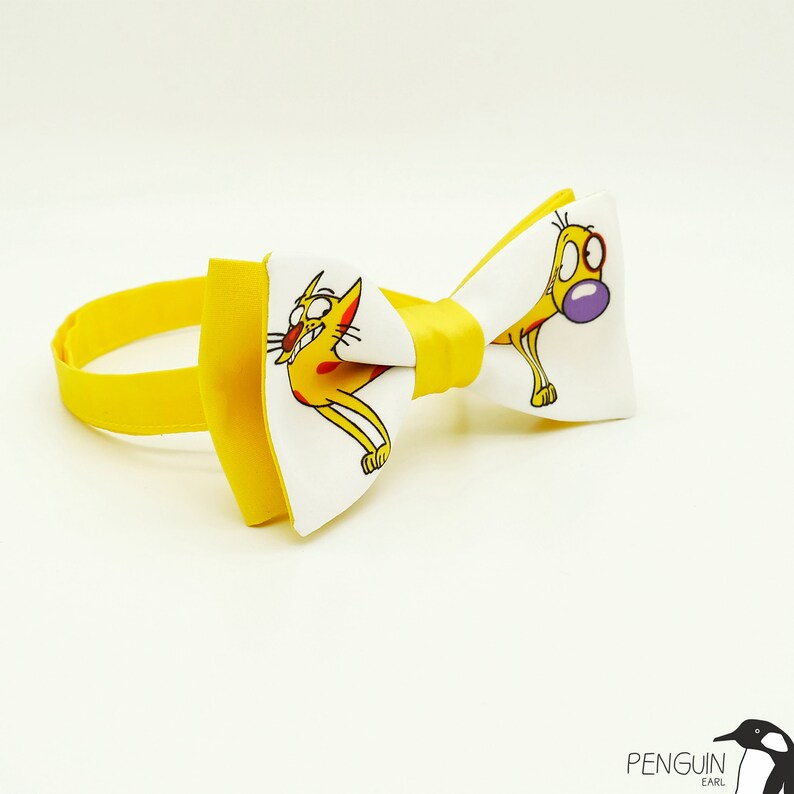 kids bow tie geek bow tie orange bow tie bowtie womens bow tie catdog bowtie Catdog bow tie cat bow tie dog bow tie geek gift
