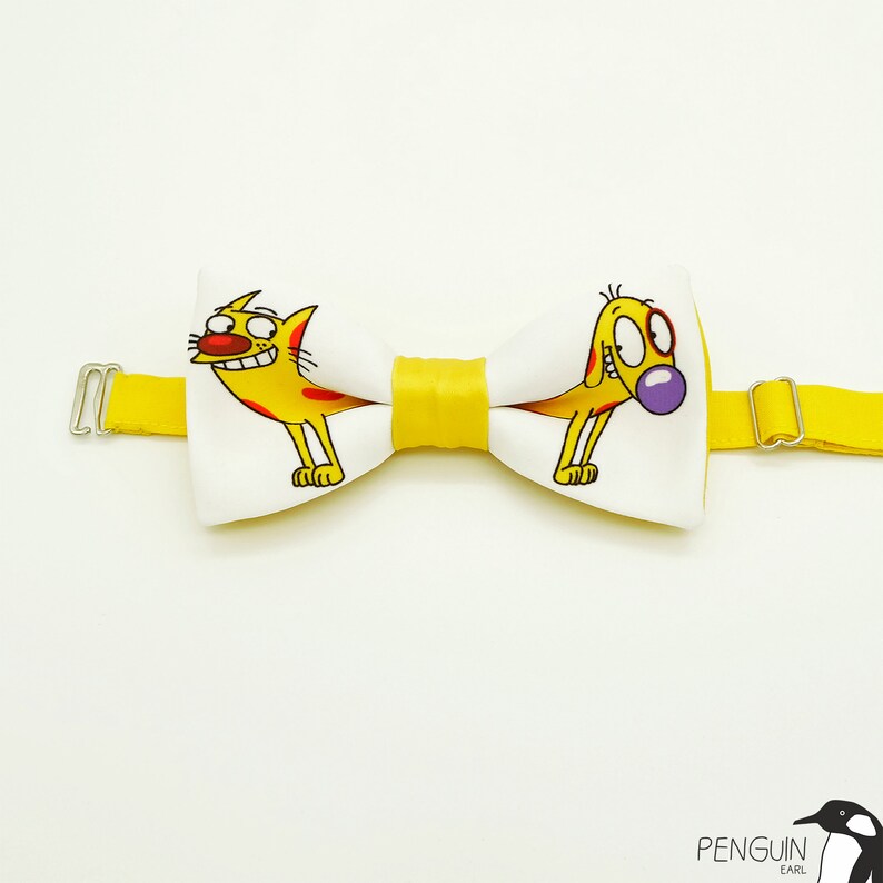 kids bow tie geek bow tie orange bow tie bowtie womens bow tie catdog bowtie Catdog bow tie cat bow tie dog bow tie geek gift