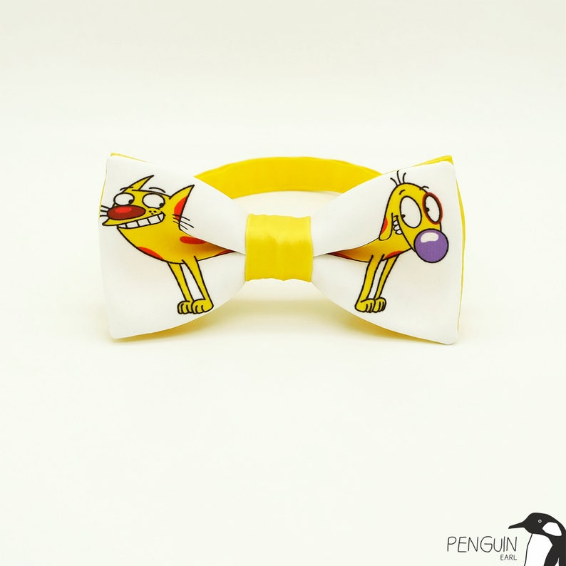 kids bow tie geek bow tie orange bow tie bowtie womens bow tie catdog bowtie Catdog bow tie cat bow tie dog bow tie geek gift