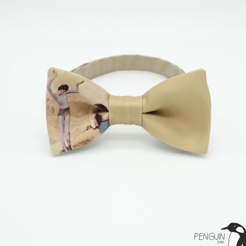 art bow tie picasso bow tie Girl on a Ball bow tie beige bowtie pablo picasso tie christmas gift idea Young Acrobat on a Ball bow tie