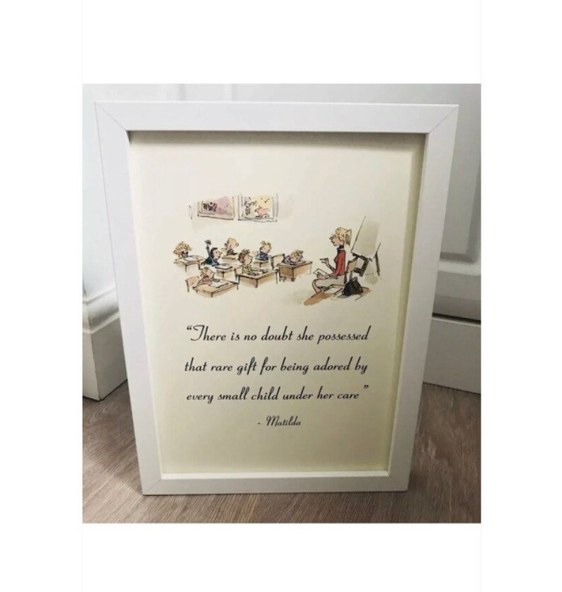 Personalised Miss Honey Matilda Teacher Gift Present Roald Dahl Book Story A4 Quote Art Print Unframed Nursery School Digital Download PDF image 1