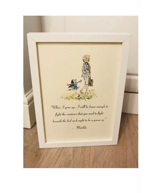 Matilda Miss Honey Roald Dahl Musical Book Story Quote Art Etsy