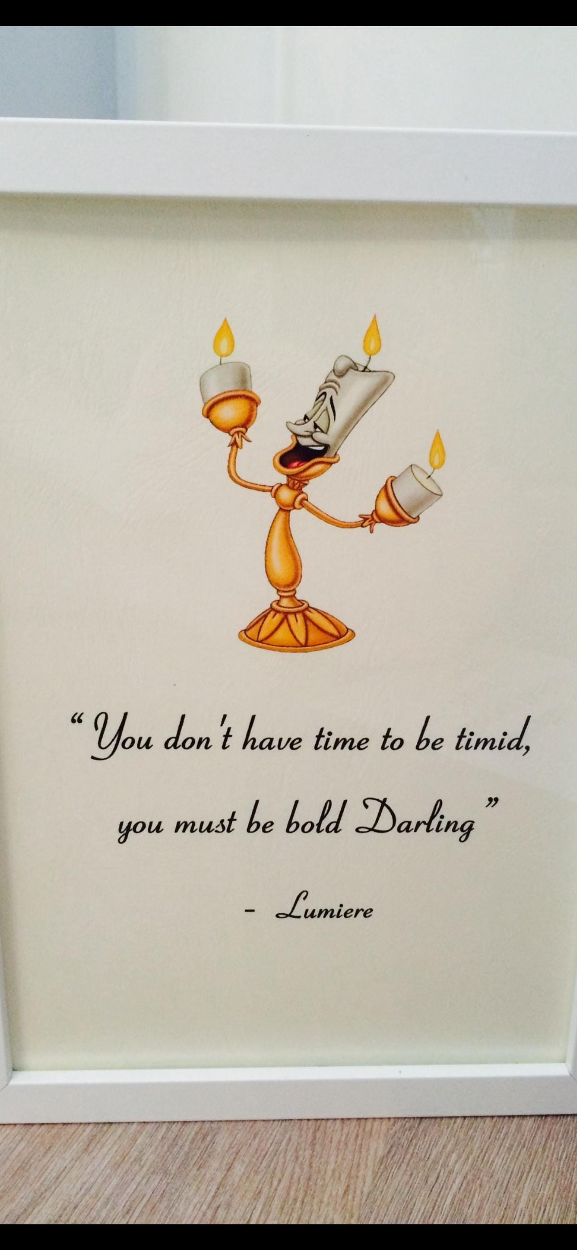 Lumiere Beauty and The Beast Disney Princess Film Movie A4 Quote Art Print  Unframed Gift Birthday Art Wall Hanging Bedroom Personalised - Etsy België, image size:1170x2532