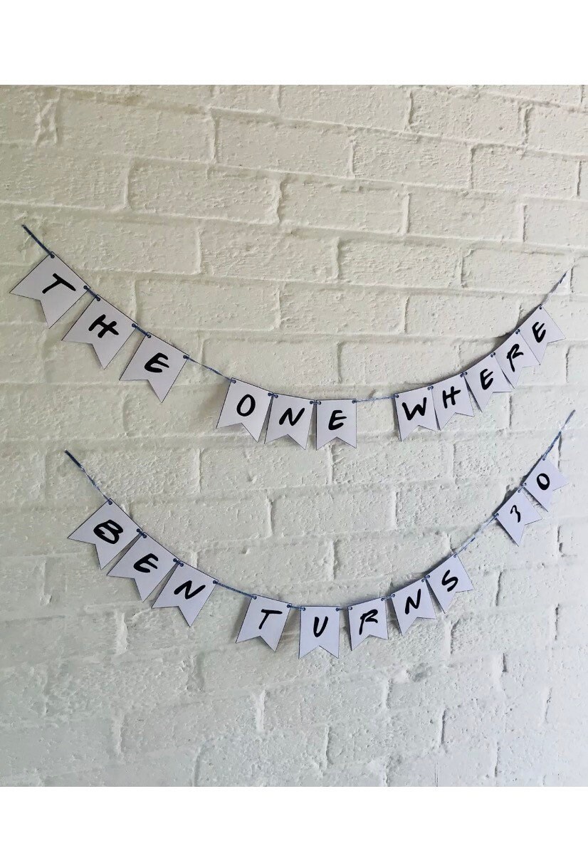 Friends Tv Show Personalised Banner Sign Party Birthday Decorations Comedy Wedding Engagement Hen Party Baby Shower