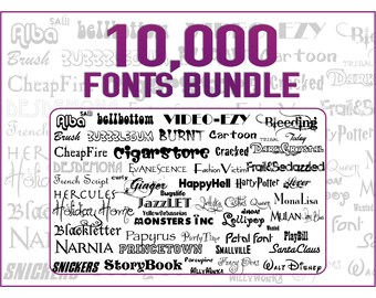 10,000 Fonts Mega Bundle For Graphics Designers T Shirts Designers