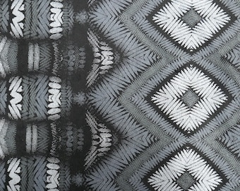 pattern printed pig skin