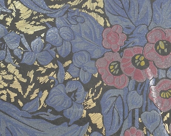 floral foil film printed pig skin