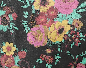 floral printed pig skin