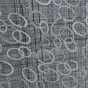 oval pattern printed pig skin