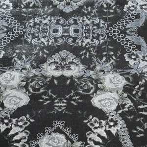 floral printed pig skin