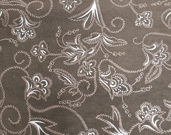 brown & white printed pig skin