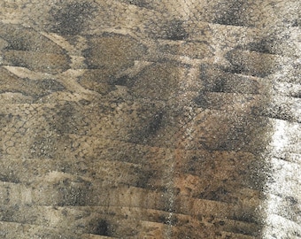 snake print foil printed pig skin