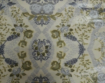 floral pattern printed pig skin