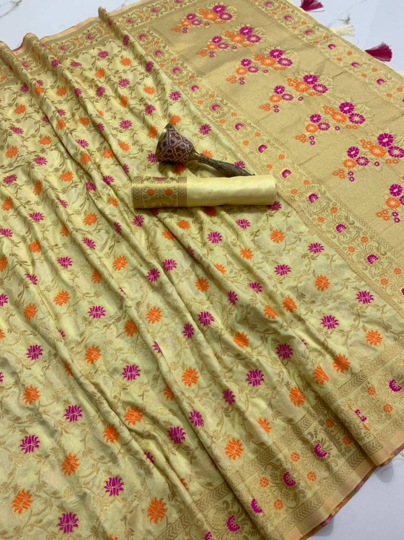 Pista Green pure silk Orginal mina jari with heavy weaving work saree blouse for women Indian saree,wedding saree,designer saree,sari,saris