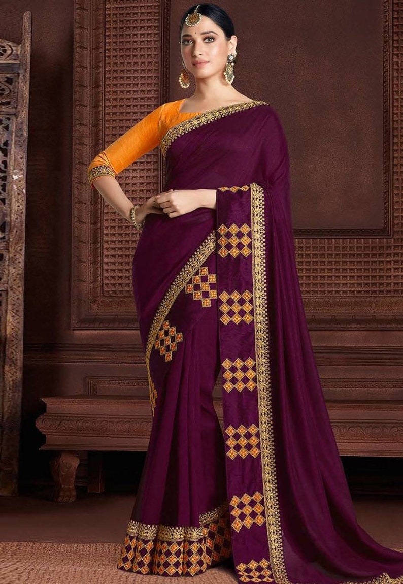 rose pink saree Vichitra silk with embroidery work Saree and blouse for women,Indian saree,wedding saree,designer saree,saree dress,saris