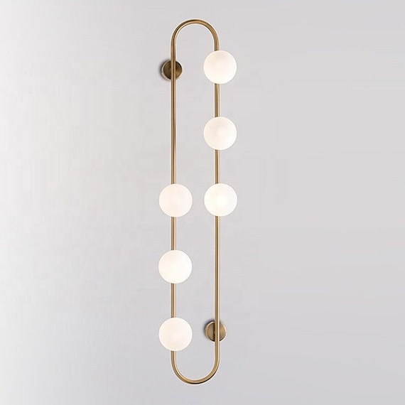 Wall Sconce Modern Sconce 6 Light Wall Sconce Gold Sconce Etsy