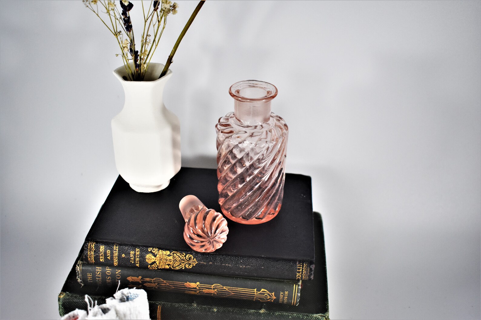 Vintage Pink Glass Dressing Table Sets. Mid Century Glass Etsy