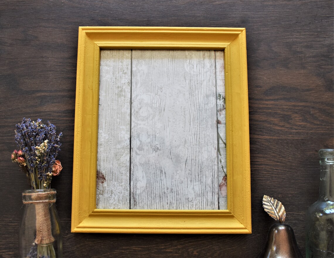 Vintage Gold & Yellow Picture Frames 8x10/10x8. Wooden Etsy
