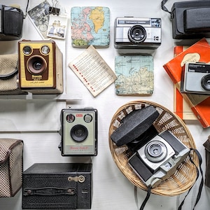 Vintage Kodak Camera: Brownie, Hawkeye, Model F, Flash III, 44A - Photography Decor
