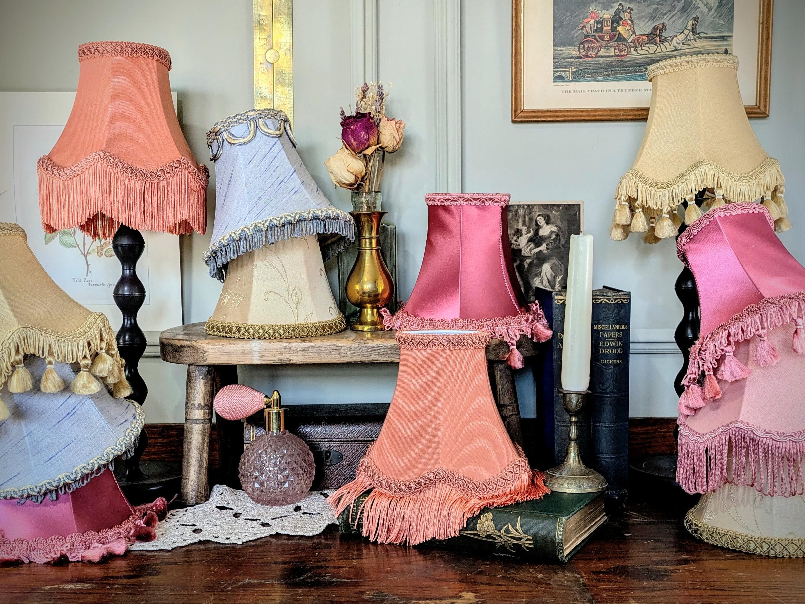 Lurrose Lampenschirm Aus Stoff – Clip-Design Für Birne, Trommelform, E27, Für Tischlampe, Schlafzimmer & Wohnzimmer