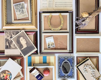 Vintage Picture Frame. Wood, Brass & Metal Photo Frames. Rectangle and Oval Antique Frame Collection. Brown, Gold, White, 4x6,5x7,3x5,4x10.