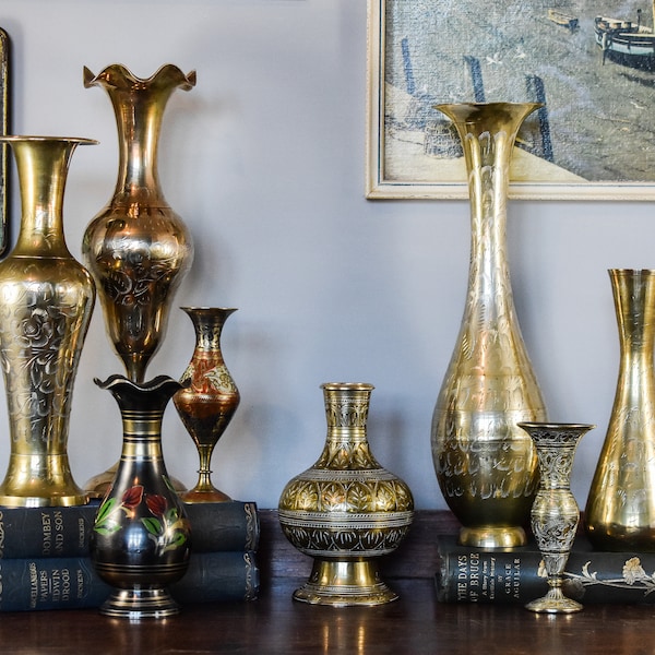 Brass Vase Etsy