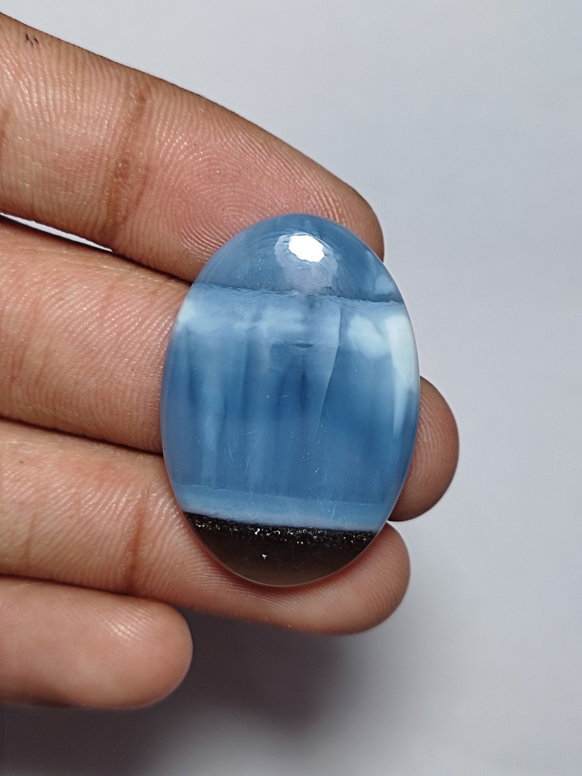 Natural blue opal handmade gemstones