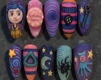 Nightmare Town Press-On Nails 3D Halloween Movie- Spooky On Nails