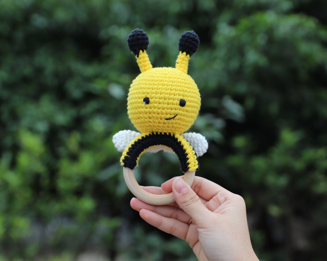 Adorable Bee Rattle Little Bee Handmade Stuffed Animals for | Etsy