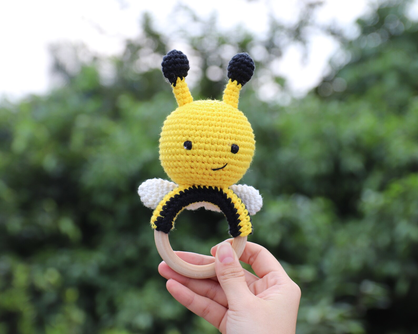 Adorable Bee Rattle Little Bee Handmade Stuffed Animals for | Etsy