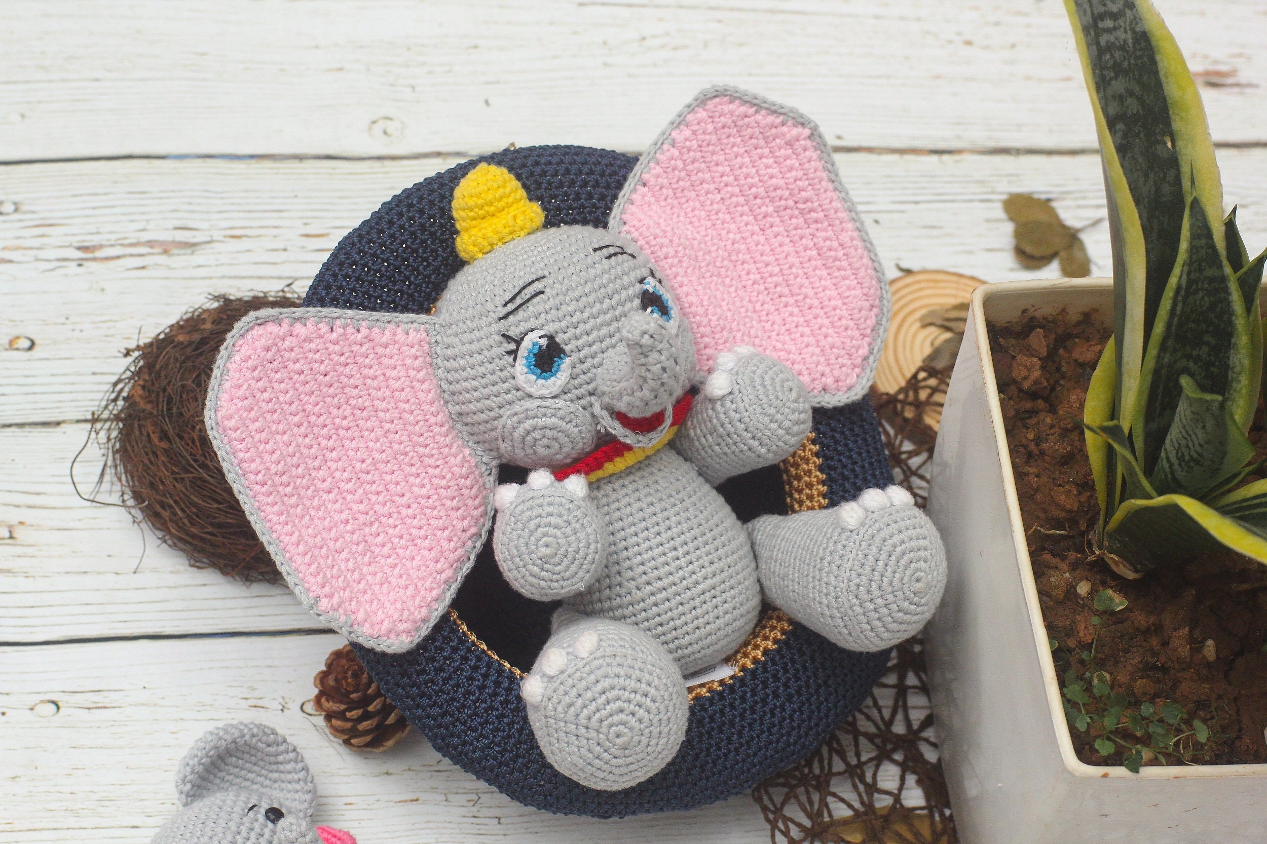 Crochet Disney Dumbo Elephant Pattern Crochet Dumbo Toy Etsy UK