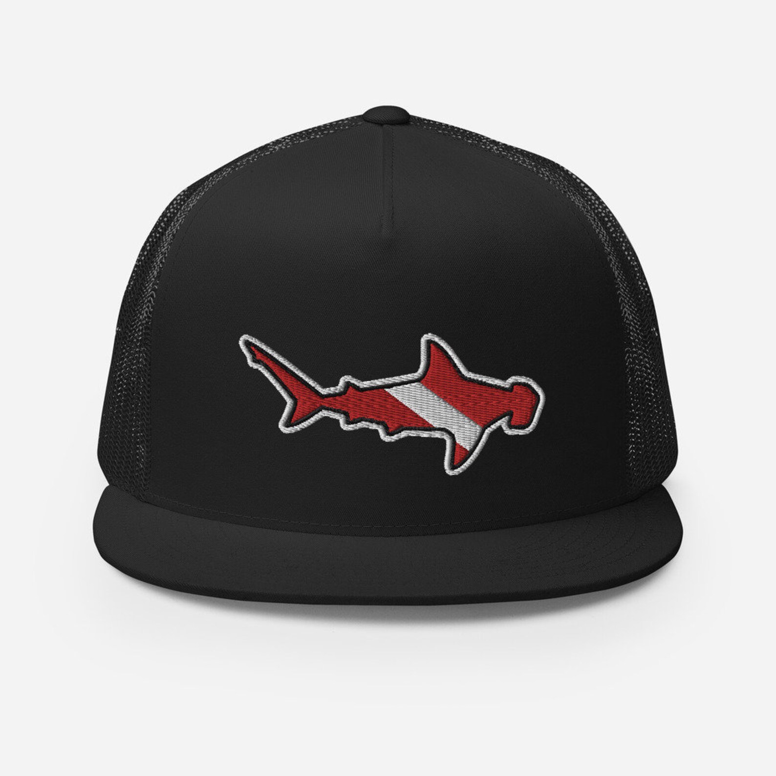 Hammerhead Shark Dive Flag Trucker Hat ZYGAENA LIFE YUPOONG Etsy