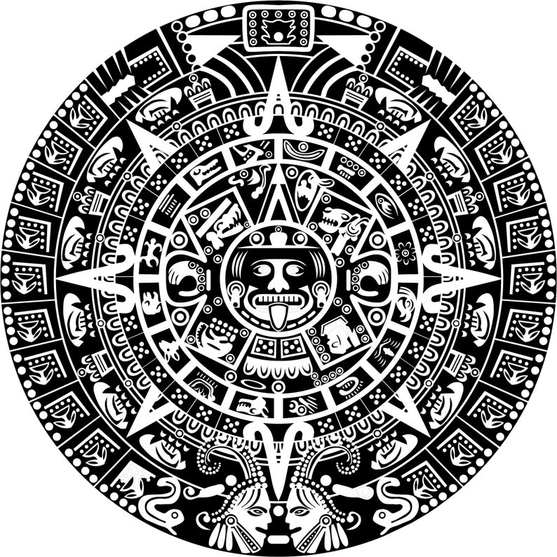 Calendario Maya PNG SVG AI eps File per la stampa digitale. download istantaneo immagine 1