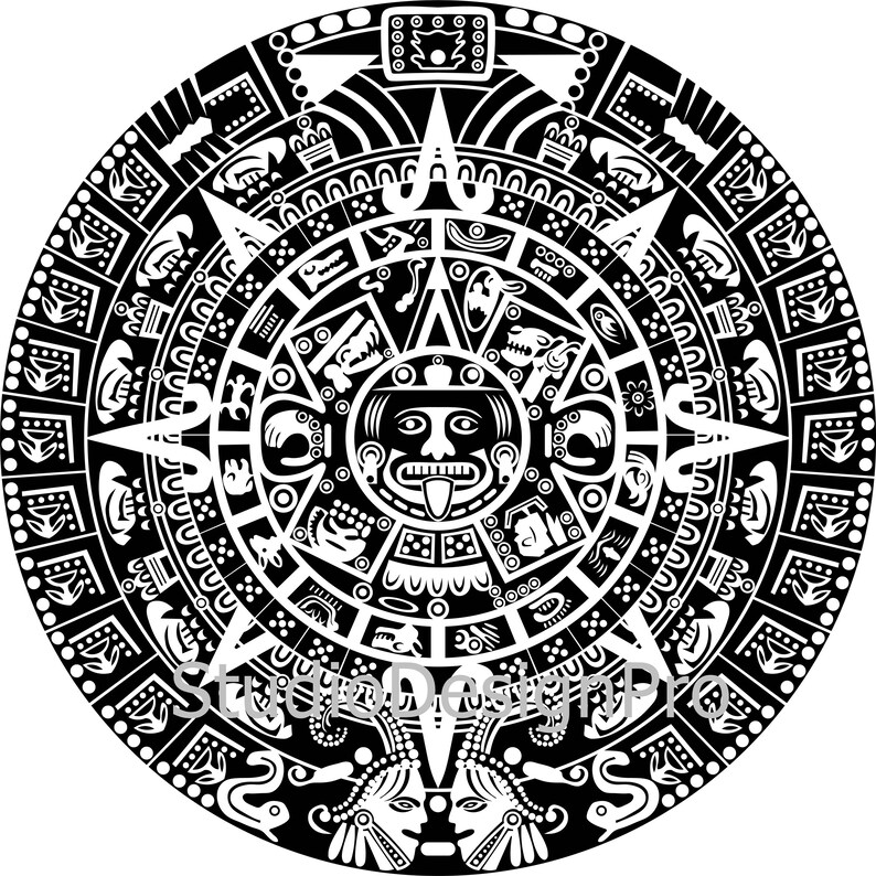Mayan calendar SVG EPS AI dxf pdf png Etsy