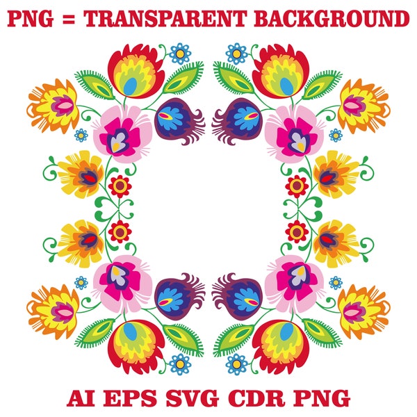 Bordado tradicional polaco svg ai eps cdr PNG INSTANT DOWNLOAD