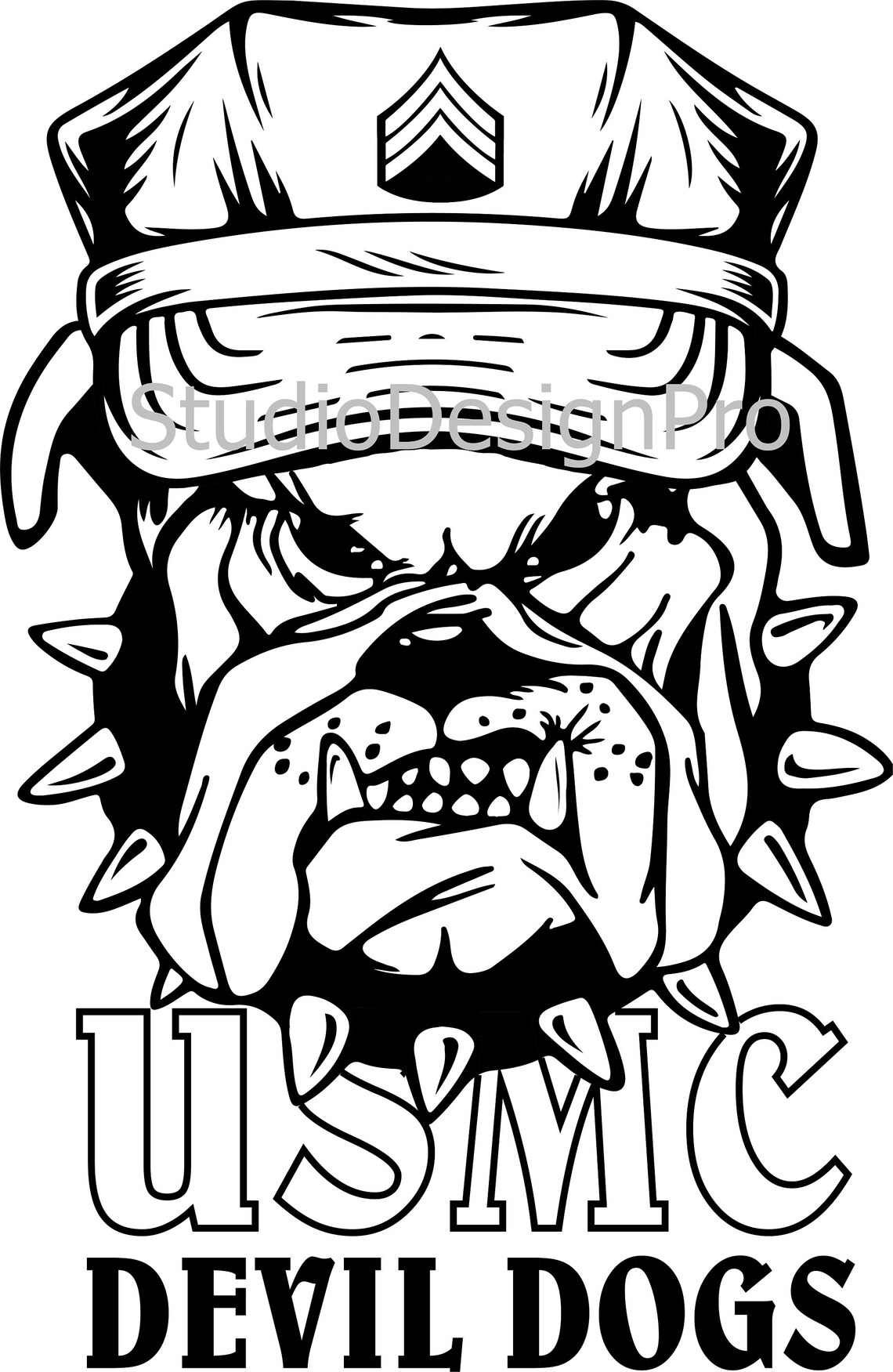 USMC The Devil Dog SVG dxf png clipart vector cricut cut Etsy