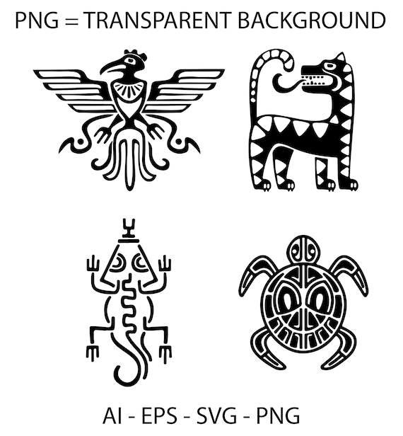 Aztec Animal Drawings SVG, EPS, AI, Png - Etsy Ireland