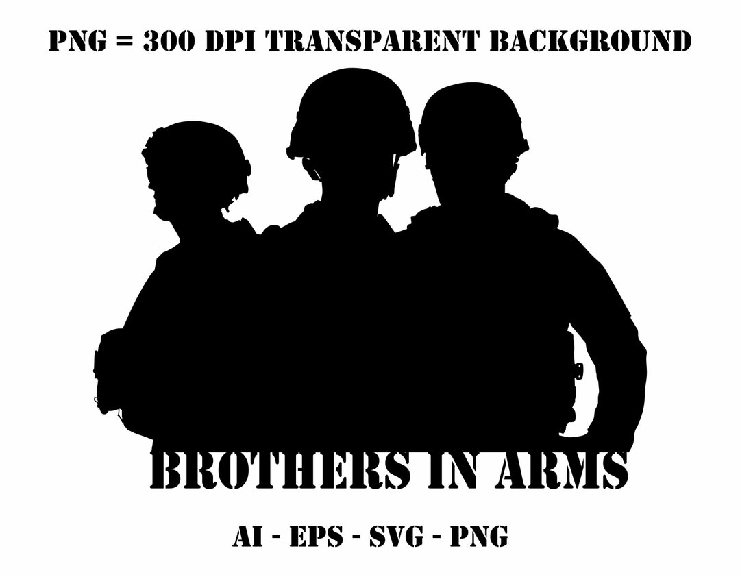 US Brother in Arms SVG PNG Ai Eps Clipart Vector Files, Instant Download Etsy