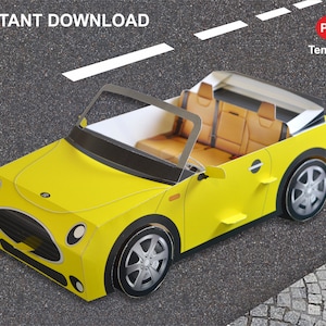 Convertible Car Paper Model | Its Really Run | Car Paper Craft | 3D Paper Model | Paper Model | Templates for gift | Easy Paper Craft