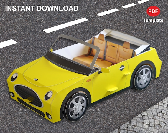 Convertible Car Paper Model Its Really Run Car Paper Craft | Etsy