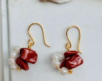 RED DROP EARRINGS, jewellery, gift ideas, gifts for women, style